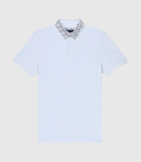 IZAC - Polo manches courtes bleu ciel GUYLAINEOUT