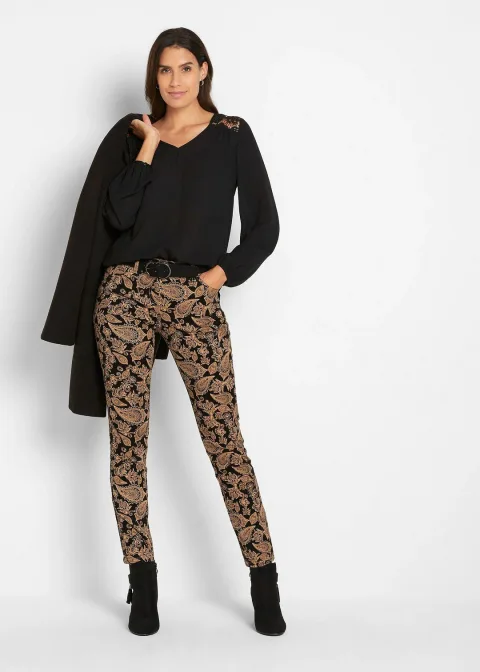 Pantalon extensible imprimé