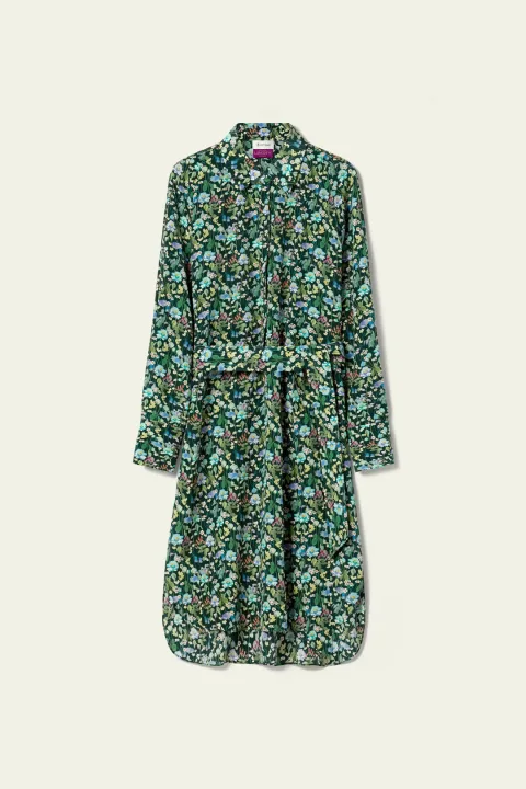 LILYSILK Robe En Soie Fairytale Forest 100% Soie De Mûrier Sophistiqué Et Élégant Fairytale Forest M