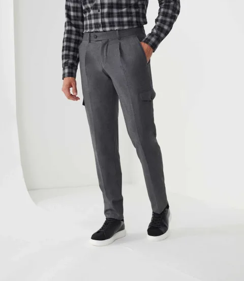 IZAC - Pantalon ville gris foncé ''Gvelouto''
