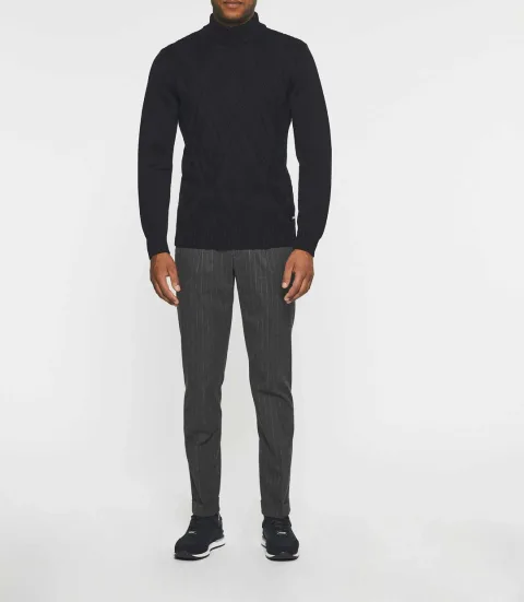 IZAC - Pull col montant marine BELLINO