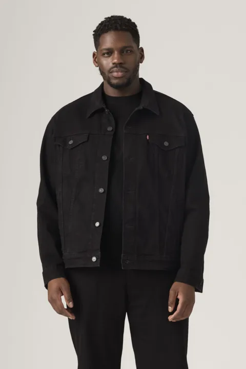 Levi's Veste Trucker (Grandes Tailles) - Homme - Noir / Last Nite Big Trucker - 5XL
