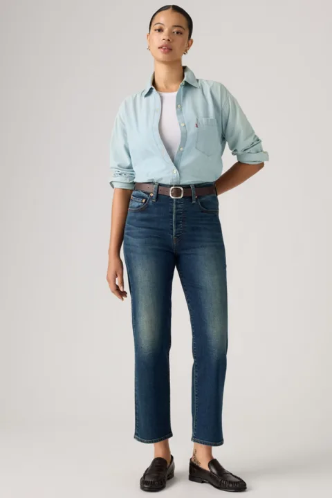 Levi's Jean Droit Ribcage Cheville - Femme - Bleu / Dance Around - 34X29