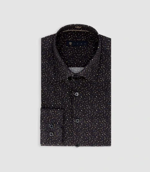 IZAC - Chemise imprimée floral marron PERLO