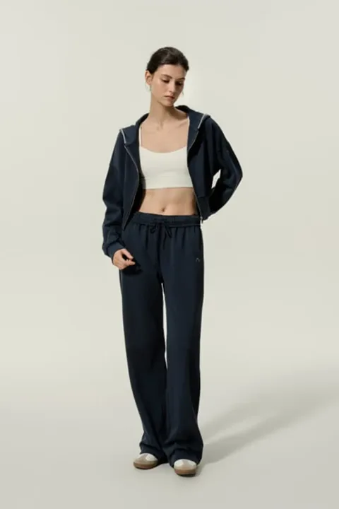 LILYSILK Pantalon Seamflow Stride Noir S - Confort Soyeux SILKERRY , Coupe Droite Ajustée, Poches Latérales, Idéal Détente