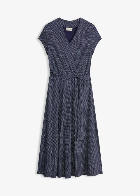 Robe midi en viscose extensible