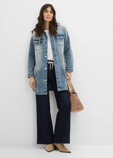 Veste en jean à capuche