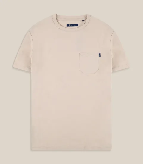 IZAC - T-shirt à poche beige