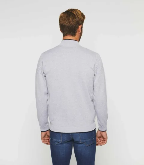 IZAC - Gilet zippé gris chiné ''Dimitri''