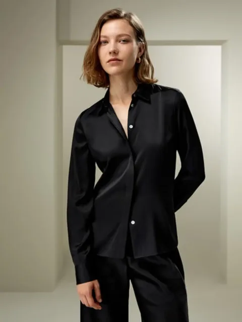 Chemise en soie à silhouette élégante