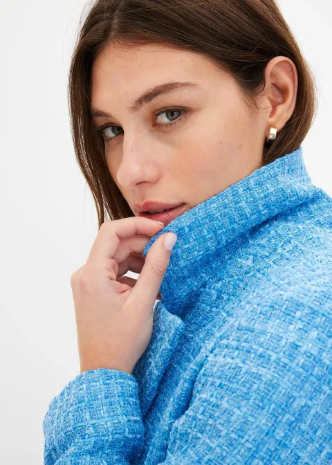 Blazer en maille bouclette à boutonnage double