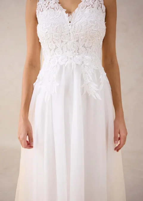 Robe de mariée en tulle et dentelle