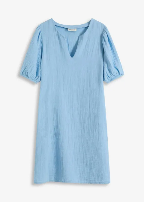 Robe courte en gaze de coton