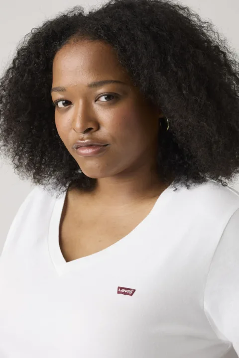 Levi's T Shirt Col V (grandes Tailles) - Femme - Rose / Potpourri - 4X