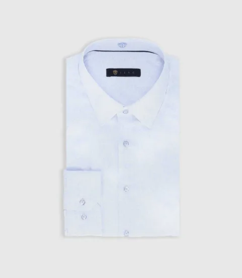 IZAC - Chemise à imprimé Paisley ciel PAQUITO