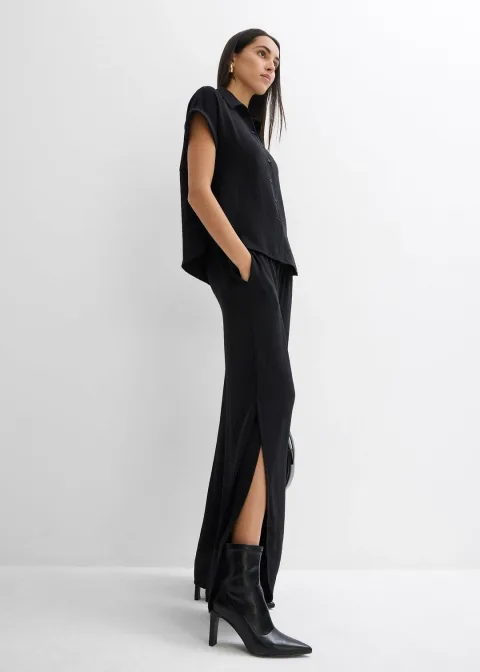 Chemisier oversize en crêpe texturé