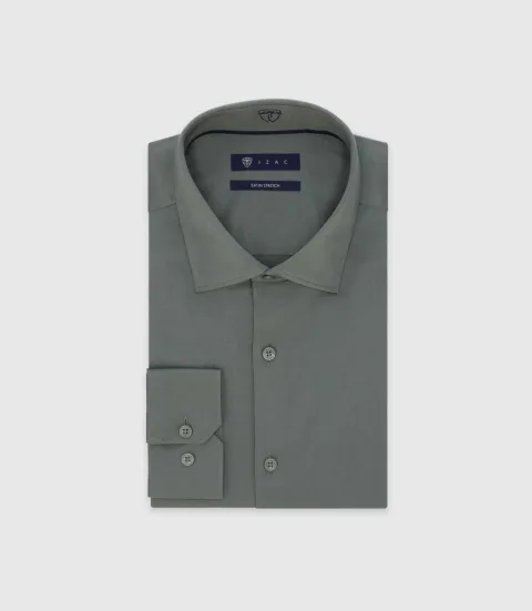 IZAC - Chemise slim verte