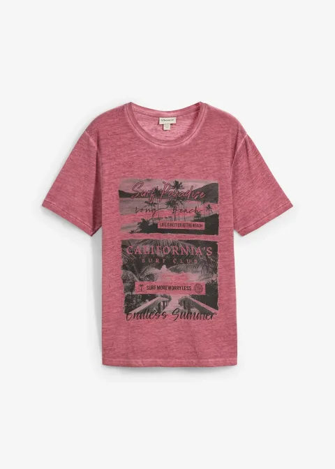 T-shirt aspect délavé en coton