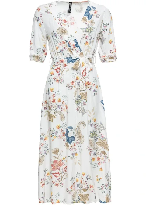 Robe midi en viscose fluide