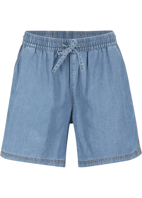 Short en denim léger avec du lin