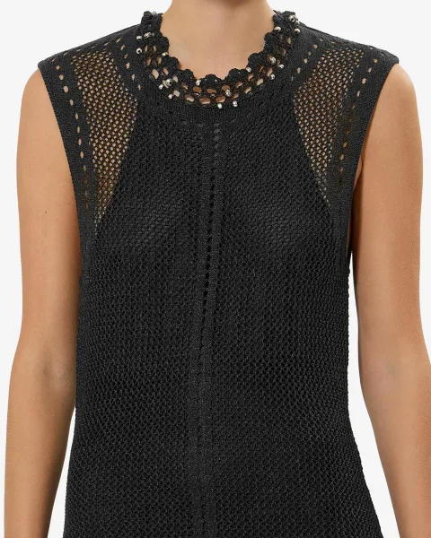 Robe Metaya - Femme - Noir - Taille40 - Isabel Marant - Collection Été Femme - Nouvelle Collection Capsule La Riviera