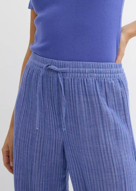 Pantalon palazzo rayé