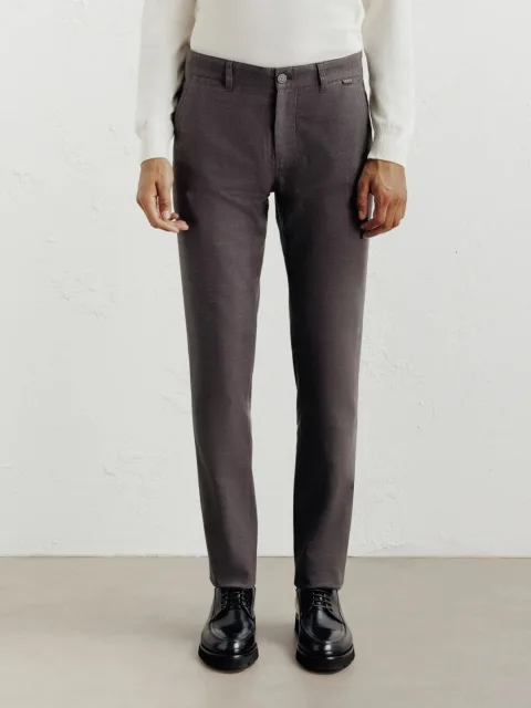 IZAC - Pantalon carreaux chataigne