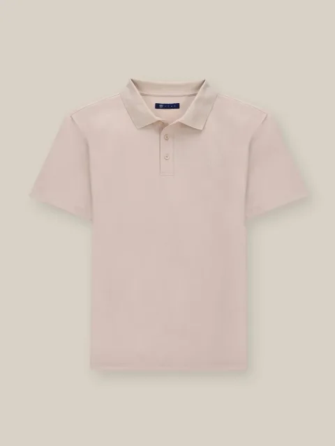 IZAC - Polo boutonné beige