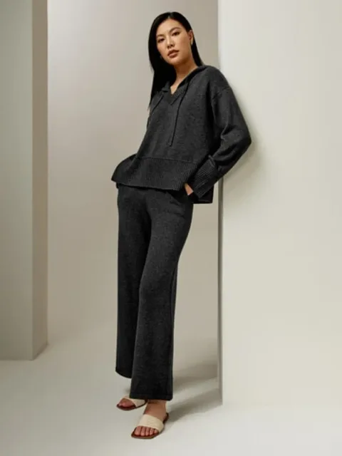 LILYSILK Pantalon Crêpe De Laine Poches Des Deux Côtés Luxueux De Laine Livraison Gratuite Doux Pour La Peau Et Respirant Chameau L