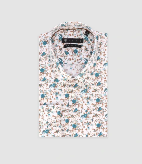 IZAC - Chemise ville turquoise ''Tifast017''
