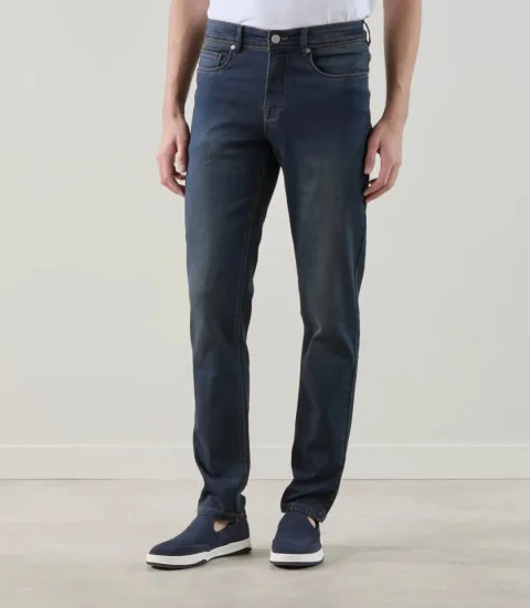 IZAC - Jean 5 poches stretch bleu foncé