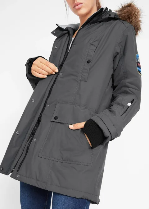 Parka outdoor imperméable et technique à capuche