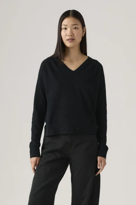 Levi's Cardigan Col V Supersoft - Femme - Noir / Anthracite Night - 2XS