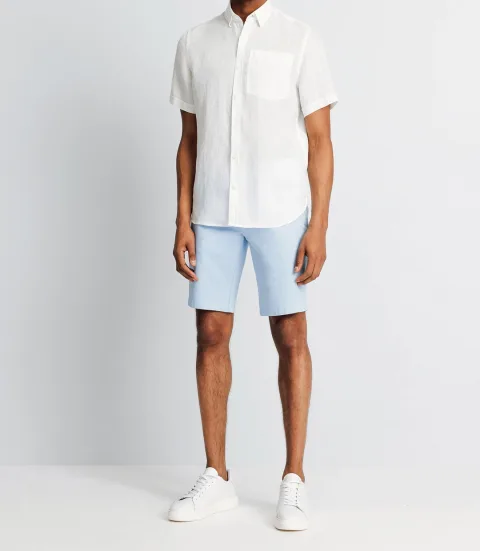 IZAC - Chemise casual en lin blanche
