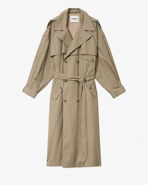 Manteau Chilma - Femme - Beige-kaki - Taille 40 - Marant Étoile