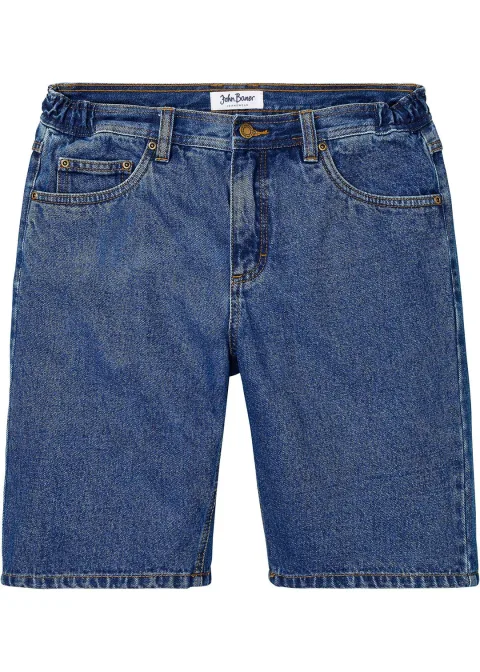 Bermuda classique en jean avec taille élastiquée