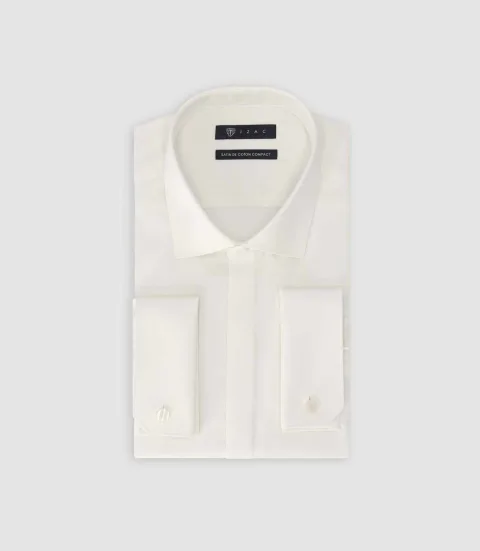 IZAC - Chemise col italien écrue