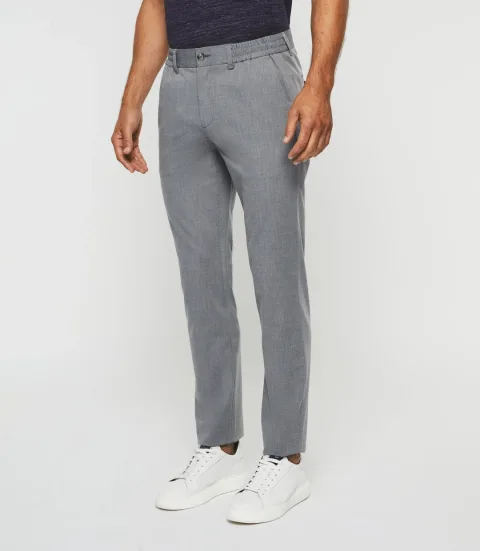 IZAC - Pantalon chino taille élastique gris ''Pambo''