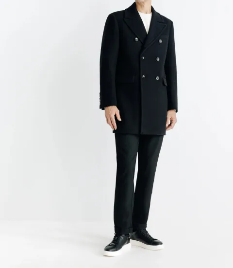 IZAC - Manteau croisé noir