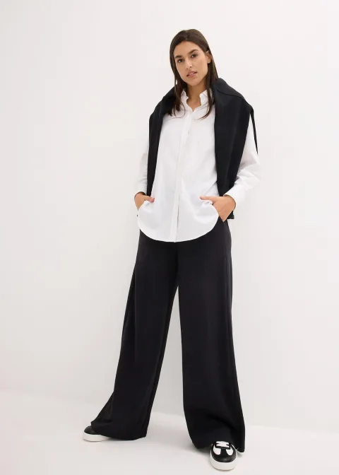 Pantalon sweat de jogging large en coton mélangé