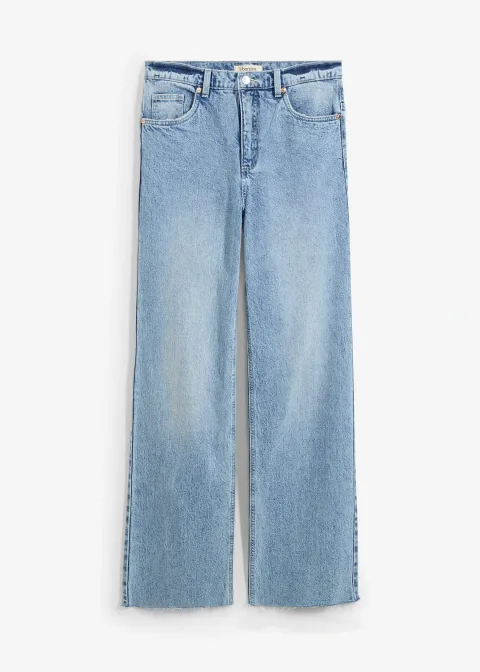 Jean large taille haute, longueur sol