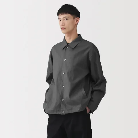 Veste en lin avec cordon de serrage pour homme