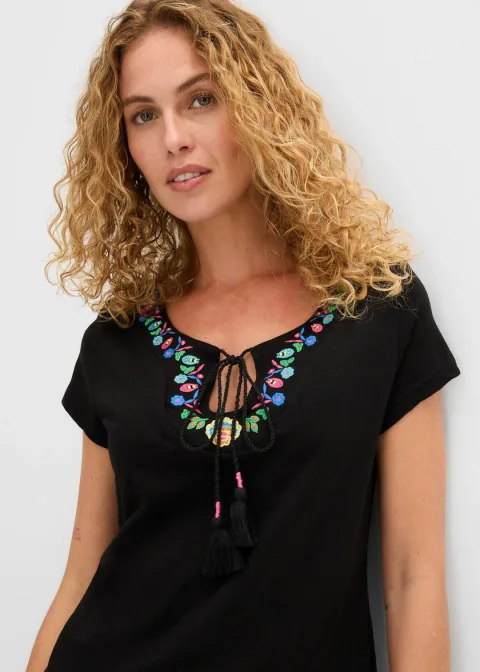 Robe en jersey coton flammé