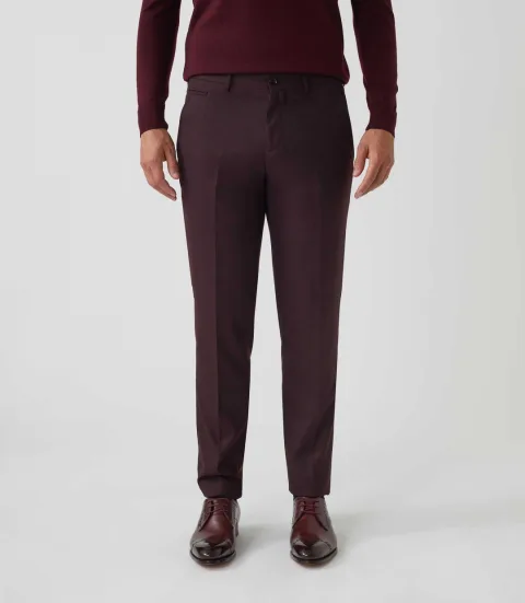 IZAC - Pantalon ville bordeaux ''Gveloute''