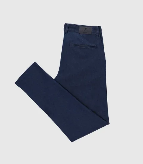IZAC - Pantalon chino armuré marine VEBI