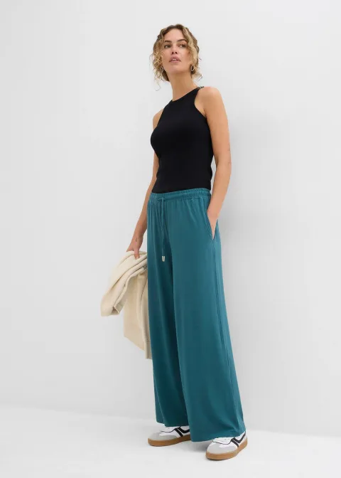 Pantalon fluide en jersey viscose