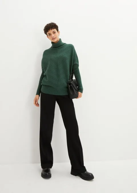 Pull col roulé