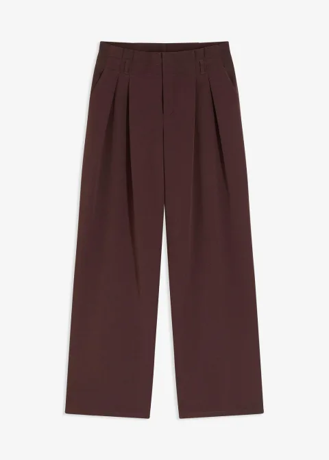 Pantalon à pinces avec  taille élastiquée