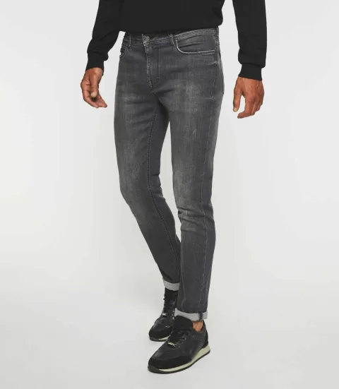 IZAC - Jean super slim denim gris moyen EFFET