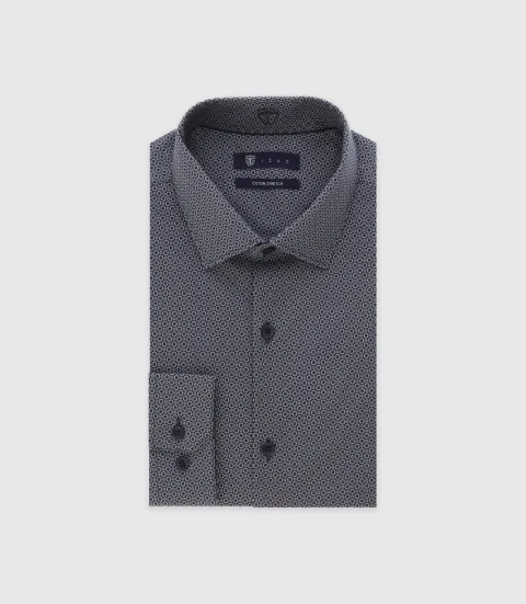 IZAC - Chemise ville imprimée marine